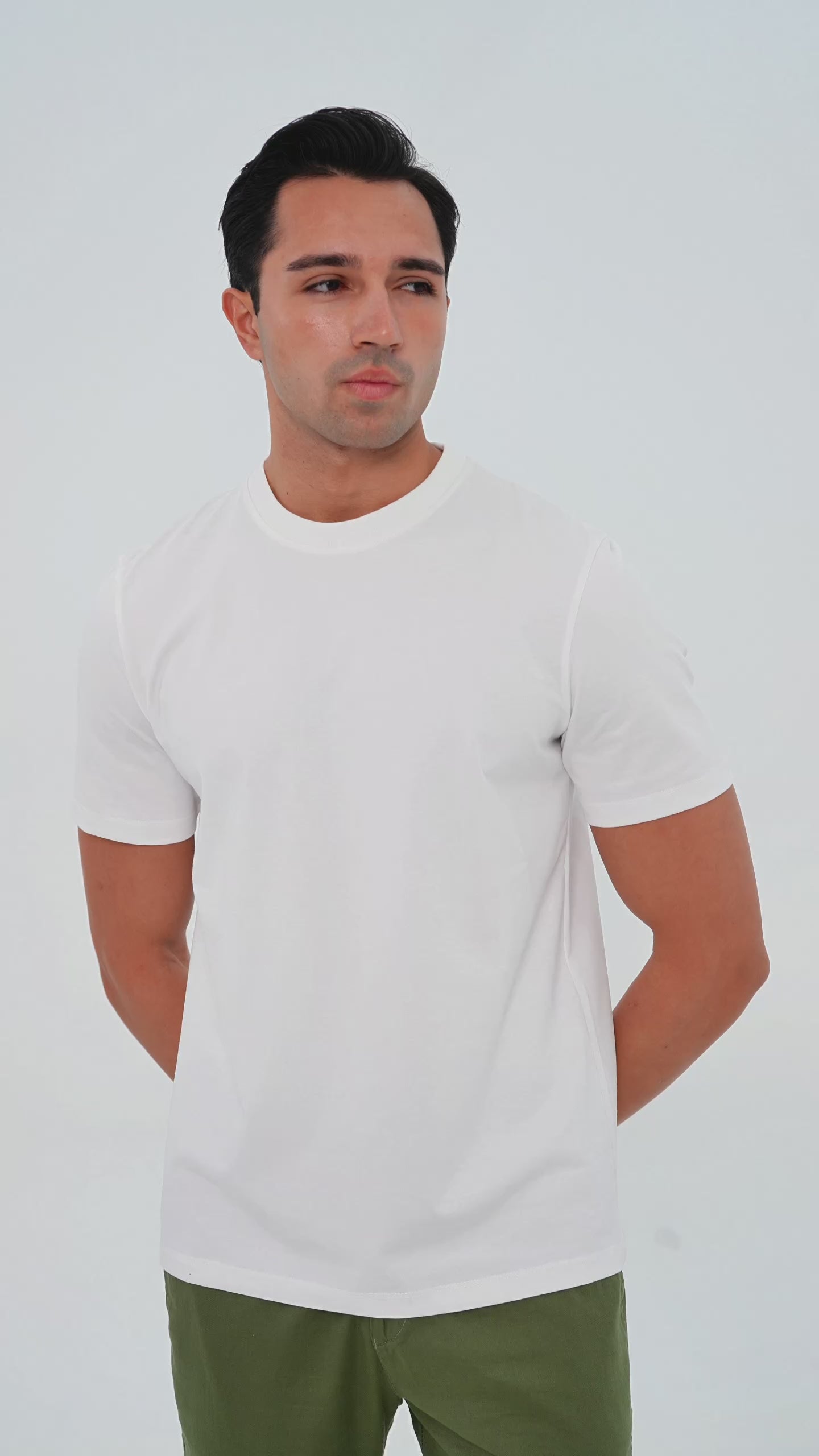 Feelizy White PRIME Tee - Rib Cotton Breathable T-Shirt