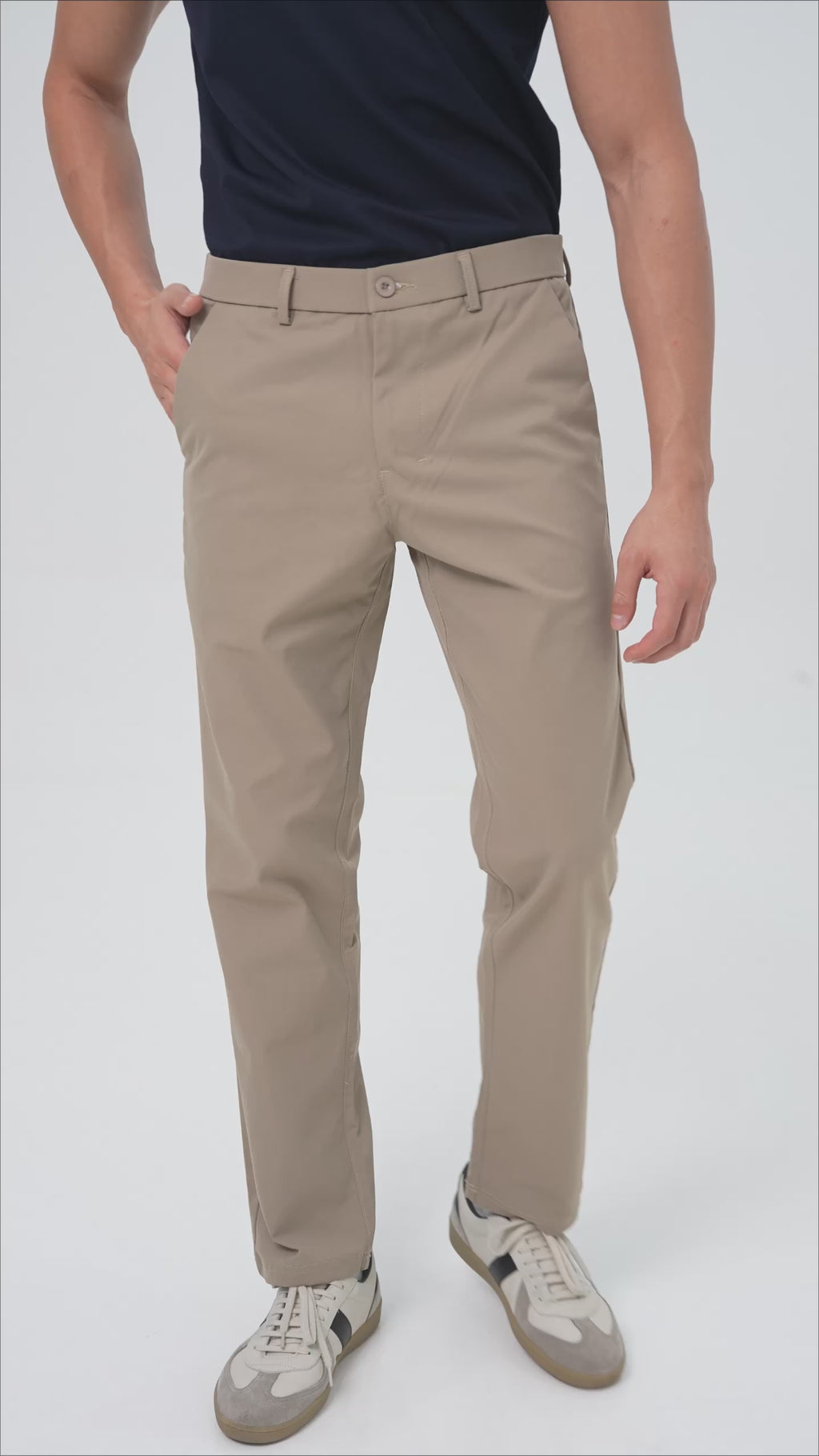 Feelizy Camel FORM Trouser - Stretch Cotton Breathable Pants