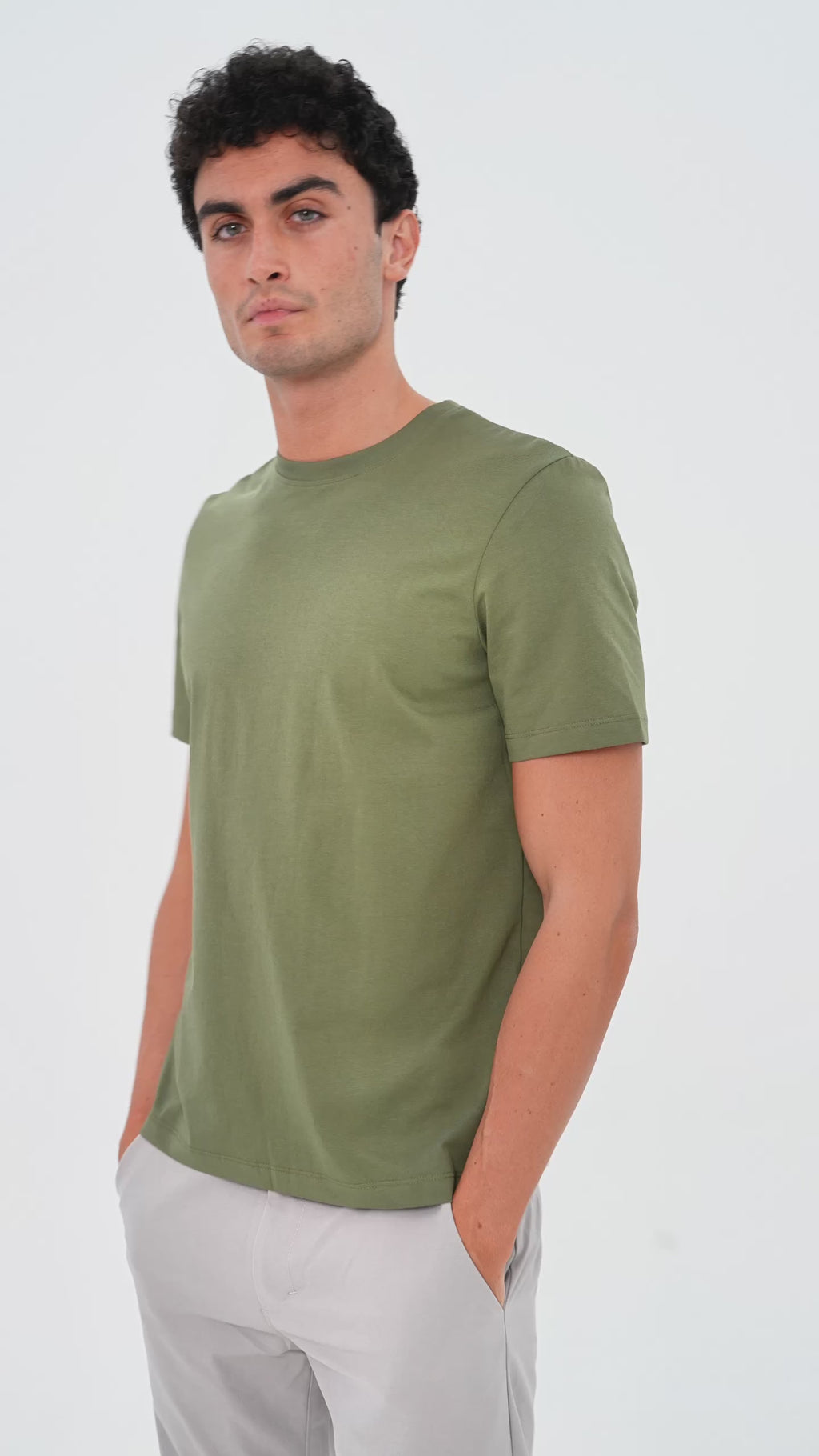 Feelizy Green PRIME Tee - Rib Cotton Breathable T-Shirt