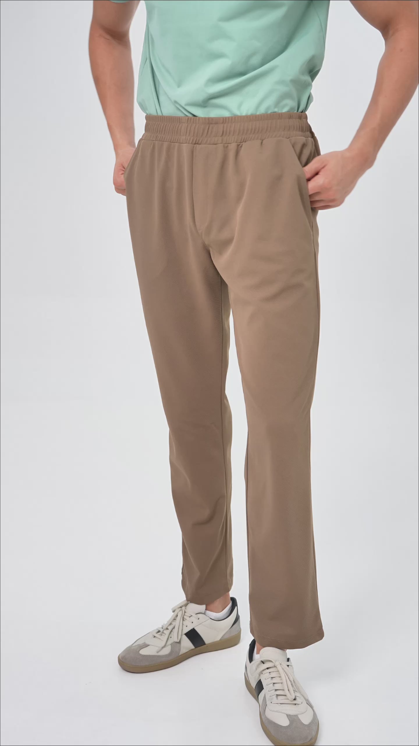 Feelizy Khaki TEXTURE Lounge Pants - Lightweight Breathable Comfort Pants