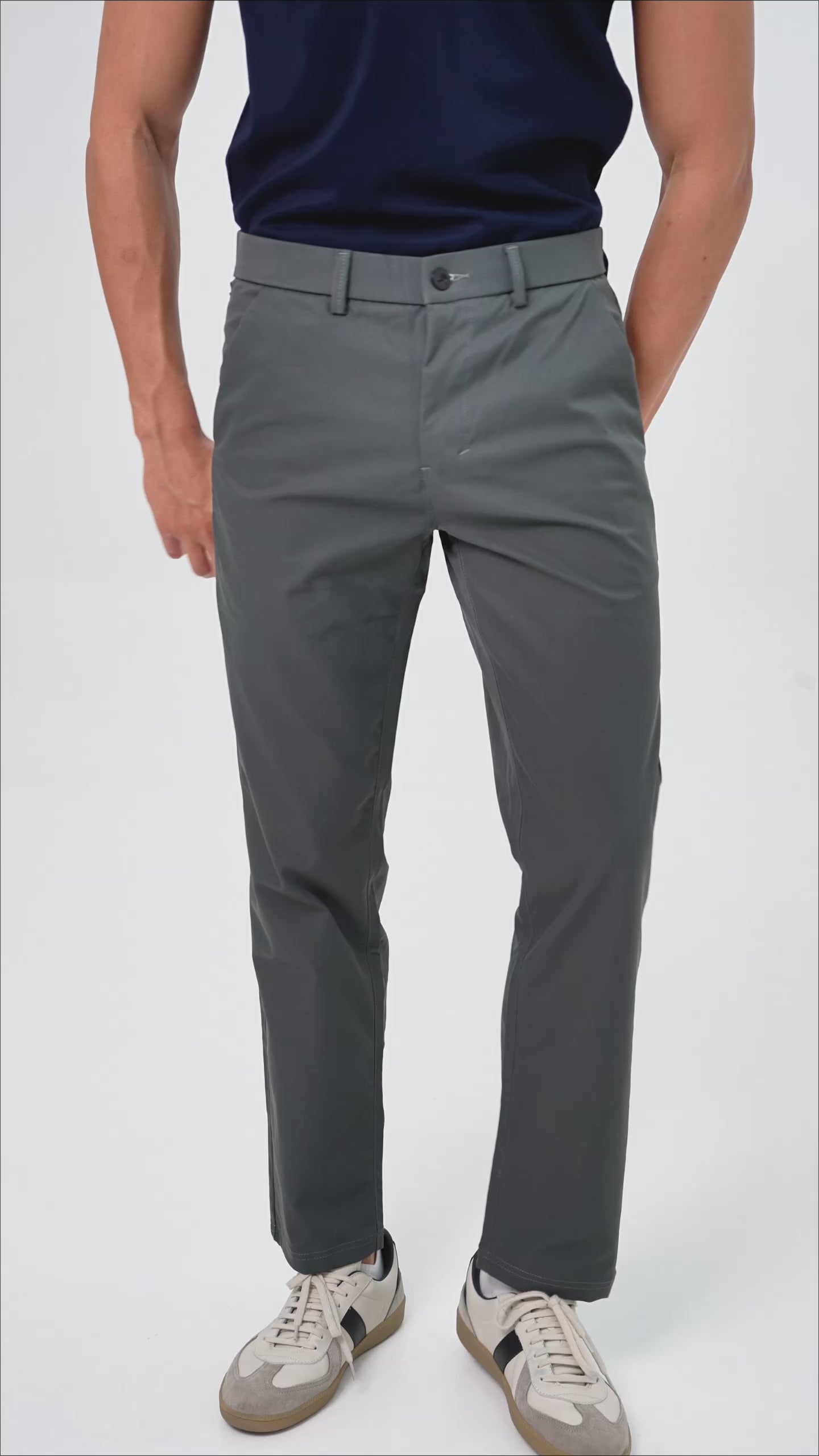 Feelizy Dark Grey FORM Trouser - Stretch Cotton Breathable Pants